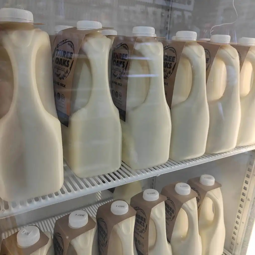 Organic Raw Milk in Collection Fridge